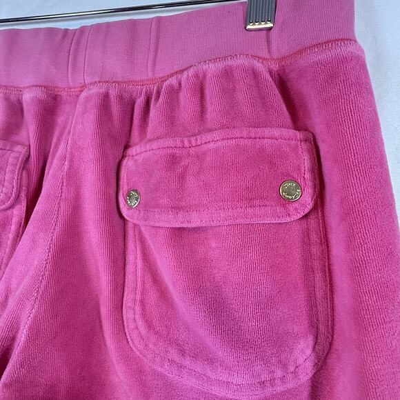VTG Y2k Juicy Couture Pink Velour Track Pants SIZE MEDIUM Snap Pockets USA READ - Picture 15 of 15